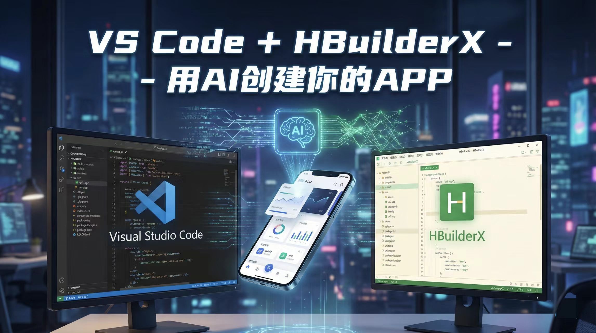 VS Code + HBuilderX - 用AI创建你的APP