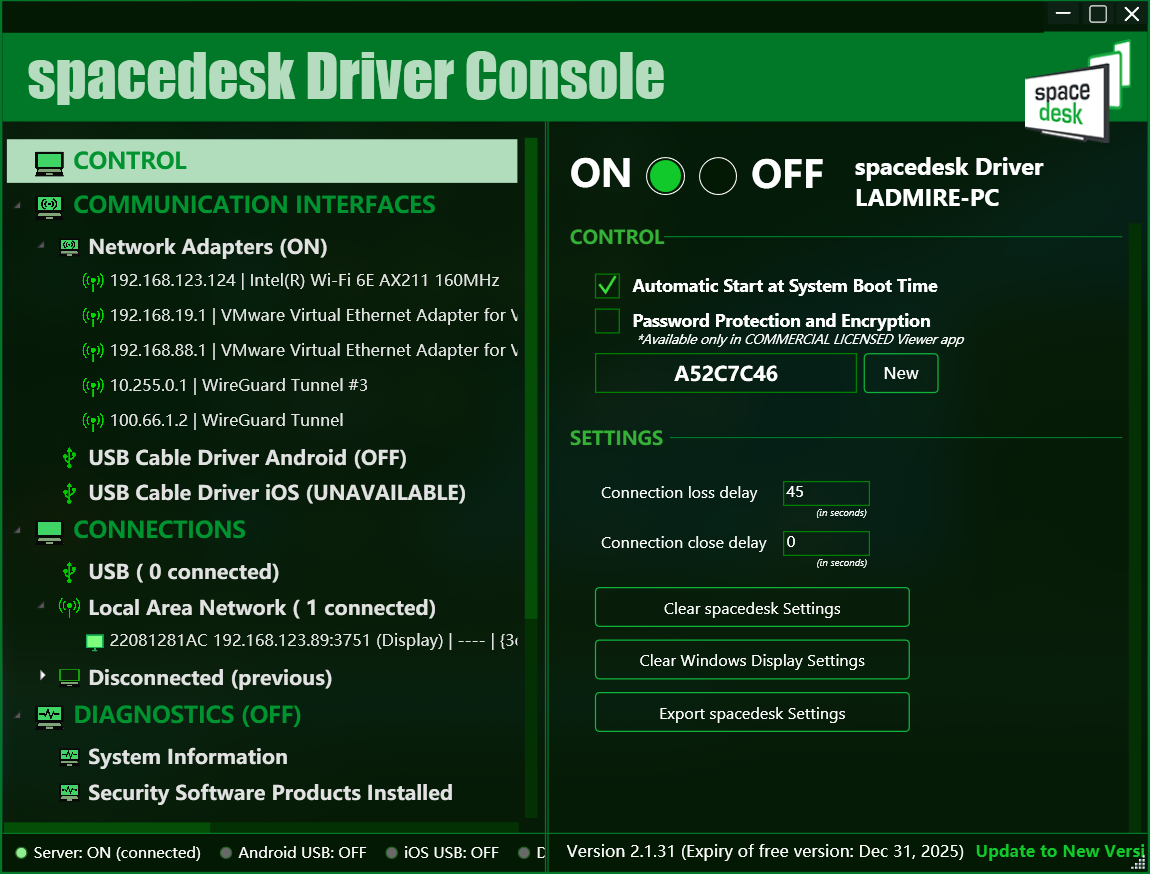 解决spacedesk拓展屏显示黑白-小米平板作为无线拓展屏方案